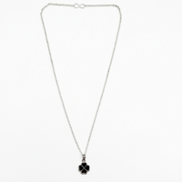 Urthn Silver Plated Clover Chain Pendant For Women/ Girls(Pack of 6)