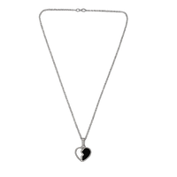 Urthn Silver Plated Heart Shape Chain Pendant For Women/ Girls(Pack of 12)