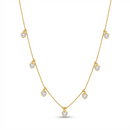 Urthn Lightweight Gold Plated Drop Charm Necklace for Women(Pack of 3)