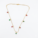 Urthn Designer Style Gold Chain Necklace with Drops Accents(Pack of 3)