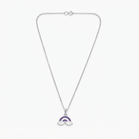 Urthn Cute Rainbow Charm Pendant Necklace for Women Trendy Daily Wear Accessory(Pack of 12)