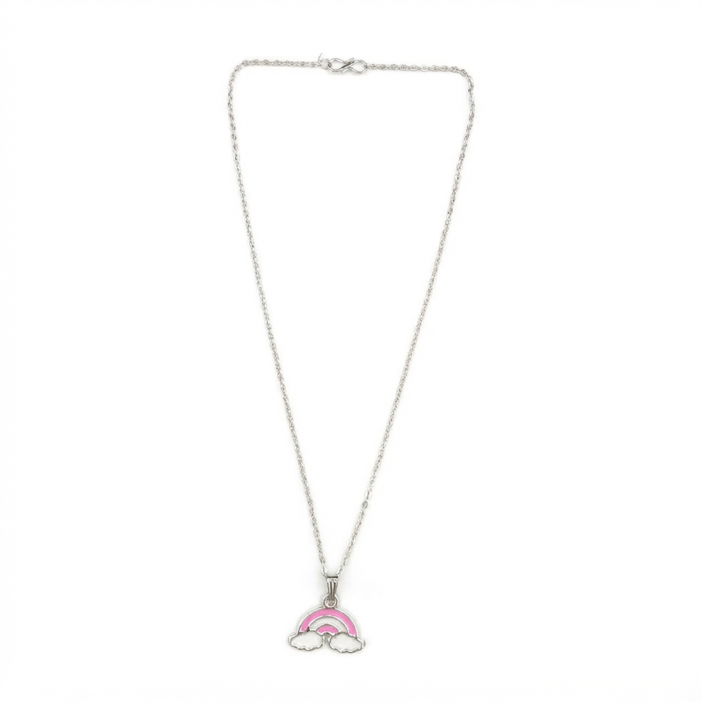 Urthn Cute Rainbow Charm Pendant Necklace for Women Trendy Daily Wear Accessory(Pack of 12)
