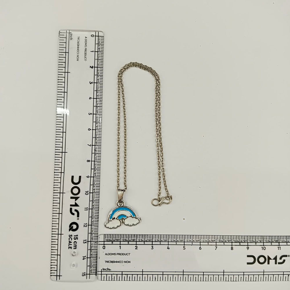 Urthn Cute Rainbow Charm Pendant Necklace for Women Trendy Daily Wear Accessory(Pack of 12)