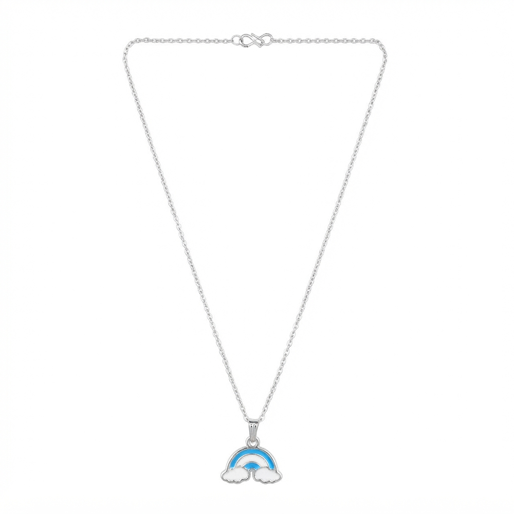 Urthn Cute Rainbow Charm Pendant Necklace for Women Trendy Daily Wear Accessory(Pack of 12)