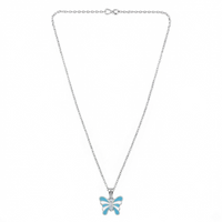 Urthn Graceful Butterfly Shape Meenakari Chain Pendant | Designer Jewellery for Women - 1205096A(Pack Of  12)