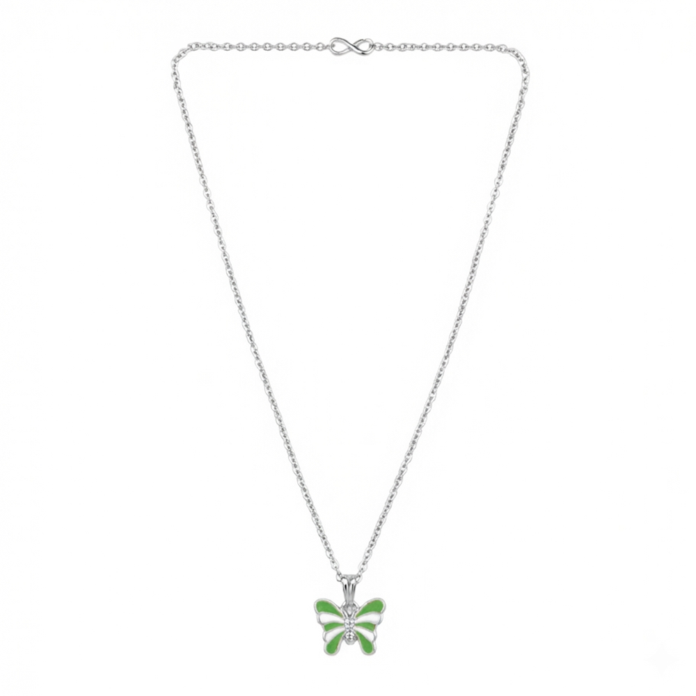 Urthn Graceful Butterfly Shape Meenakari Chain Pendant | Designer Jewellery for Women - 1205096C(Pack Of  12)