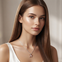 Urthn Graceful Butterfly Shape Meenakari Chain Pendant | Designer Jewellery for Women