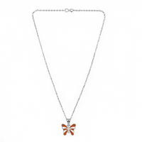 Urthn Graceful Butterfly Shape Meenakari Chain Pendant | Designer Jewellery for Women - 1205096D(Pack Of  12)