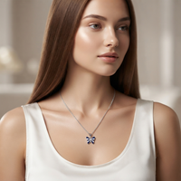 Urthn Graceful Butterfly Shape Meenakari Chain Pendant | Designer Jewellery for Women