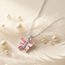 Urthn Graceful Butterfly Shape Meenakari Chain Pendant | Designer Jewellery for Women