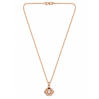 Urthn Stylish Rose Gold Plated Floating American Diamond Pendant Necklace(Pack of 3)