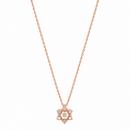 Urthn Stylish Rose Gold Plated Floating American Diamond Pendant Necklace(Pack of 3)