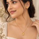 Urthn Anti Tarnish Chain Necklace with Heart Pendant & Matching Earrings for Women(Pack Of 6)