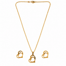 Urthn Anti Tarnish Chain Necklace with Heart Pendant & Matching Earrings for Women(Pack Of 6)