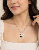 Urthn Glamorous Silver Plated Panda Shape Pendant Jewellery for Women