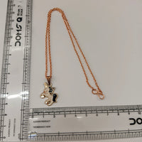 Urthn Fashionable Rose Gold Plated Unicorn Shape Pendant Chain Necklace for Women(Pack Of 12)