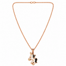 Urthn Fashionable Rose Gold Plated Unicorn Shape Pendant Chain Necklace for Women(Pack Of 12)