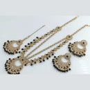Lucentarts Jewellery Elegant Crystal And Beads Layered Long Necklace Set