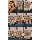 JCM Sparkling Crystal Stone And Austrian Stone Pearl Jhumki Earrings