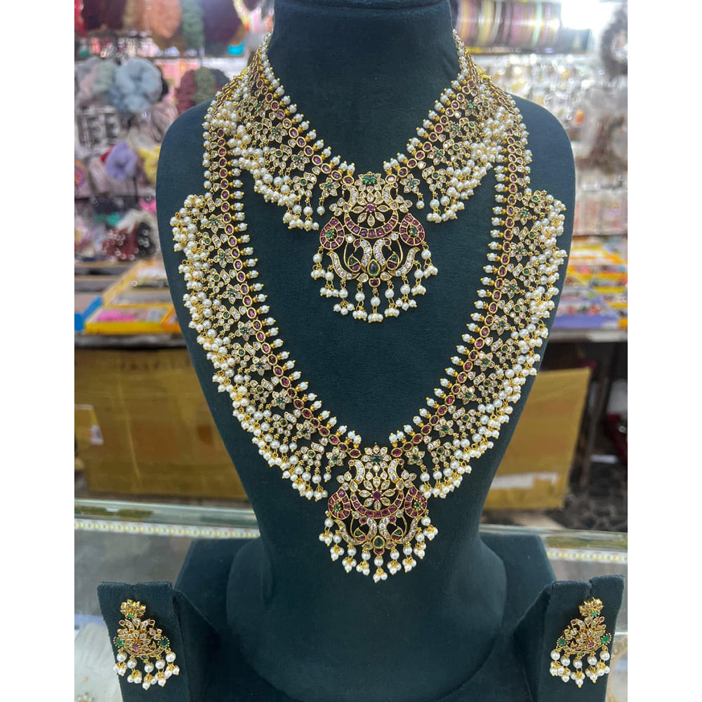 JCM Classic Pota Stone Pearl And Beaded Double Necklace Necklace Set