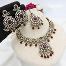 JCM Designer Ethnic Pota Beads Austrian Stone And Pearl Necklace Set