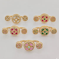 JCM Classic Royal Look Pota Stone And Pearl Ring