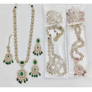 JCM Designer American Daimond And Beads Long Necklace Set 