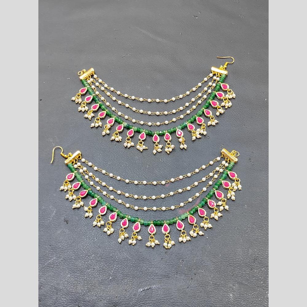 JCM Designer Crystal Stone And Pearl Kanchain