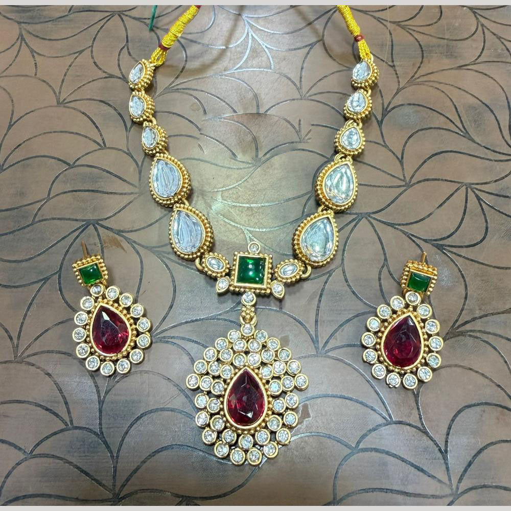 JCM Royal  Pota Stone And Austrian Stone Designer  Necklace Set