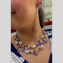JCM Designer American Daimond And Beads Necklace Set