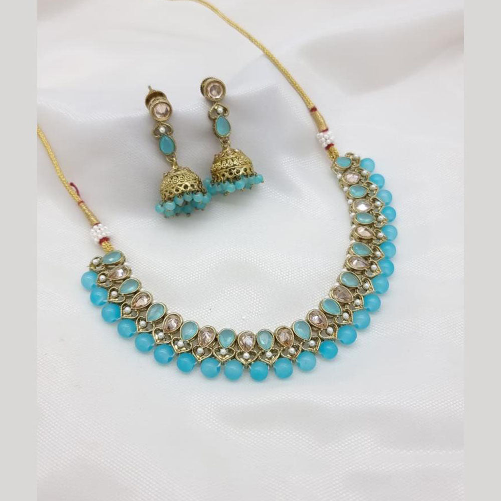 JCM Premium Pota Stone And Beads Designer Necklace Set