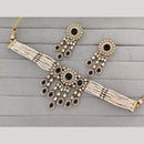 JCM Heritage Polki Kundan Stone And Austrian Stone Choker Necklace Set