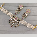 JCM Heritage Polki Kundan Stone And Austrian Stone Choker Necklace Set