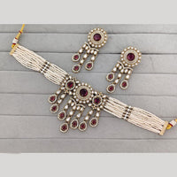 JCM Heritage Polki Kundan Stone And Austrian Stone Choker Necklace Set