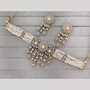 JCM Heritage Polki Kundan Stone And Austrian Stone Choker Necklace Set