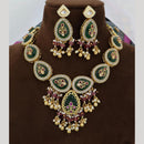 JCM Luxury Pota Stone Beads And Pearl  Necklace Set