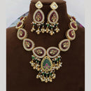JCM Luxury Pota Stone Beads And Pearl  Necklace Set