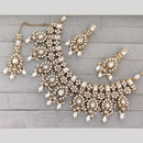 JCM Luxury Pota Stone Kundan And Pearl  Necklace Set