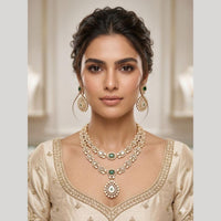 JCM Elegant Crystal Stone And Austrian Stone Necklace Set