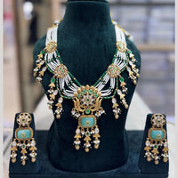 JCM Heritage Style Pota Stone Beads And Pearl Necklace Set