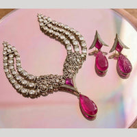 JCM Premium Designer Polki Kundan Necklace Set