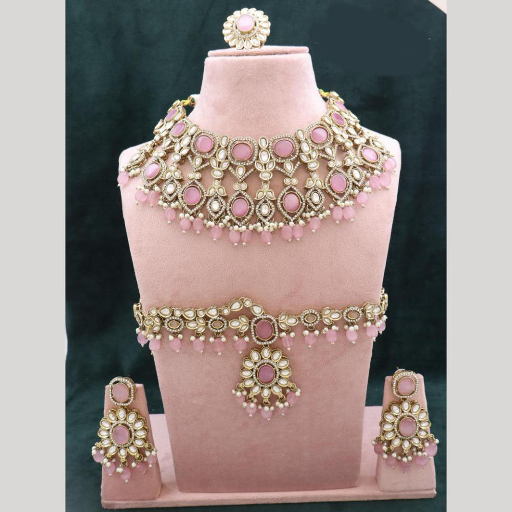 JCM Heritage Style Pota Stone Beads And Pearl Necklace Set