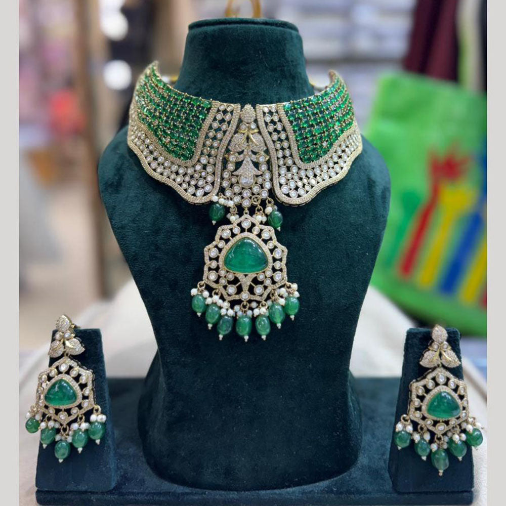 JCM Ethnic Style Pota Stone Beads And Pearl Necklace Set