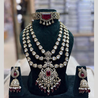 JCM Ethnic Polki Kundan And Austrain Stone Necklace Set