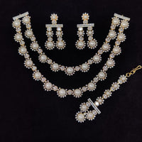 JCM Elegant  Austrian Stone And Beads Necklace Set