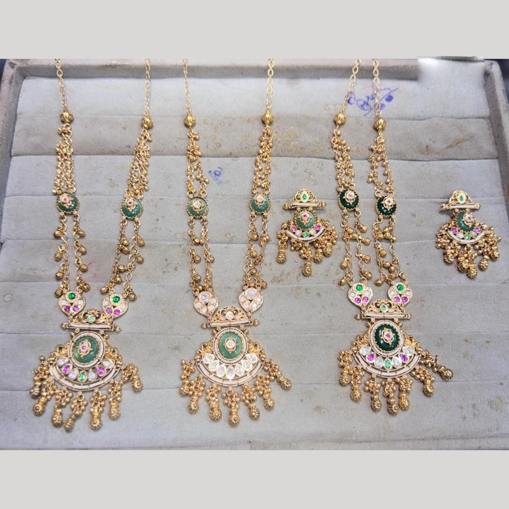 JCM Heritage Pota Stone Pearl With Beads Long Necklace Set