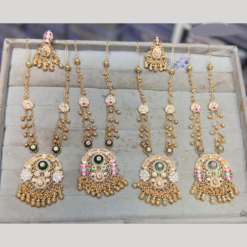 JCM Traditional Pota Stone Pearl With Beads Long Necklace Set