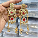 JCM Royal Kashmiri Pota Stone And Pearl Ghungroo Dangler Earrings