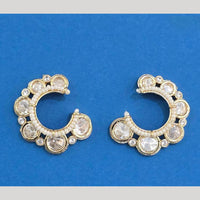 JCM Designer Subtle Shine Polki Kundan Studs Earrings