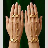 JCM Designer Flower Motif And Pearl Hathphool 